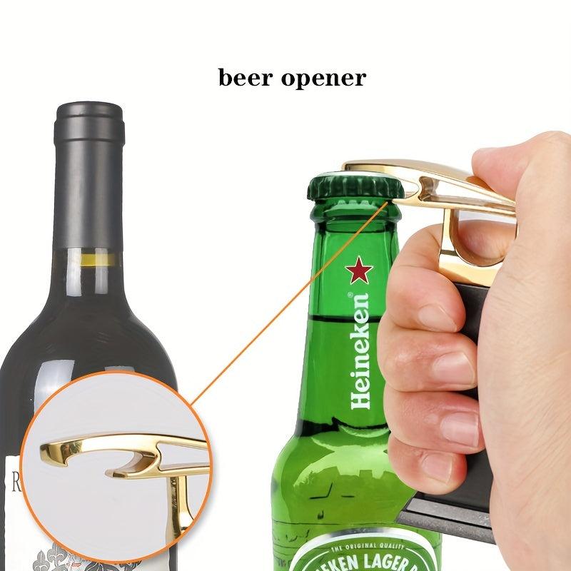 2 In 1 Bottle Opener Wine Opener Portable Cap Opener