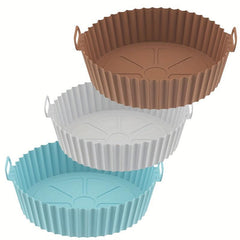 3pcs Silicone Air Fryer Liners 17 Round Silicone Basket Bo