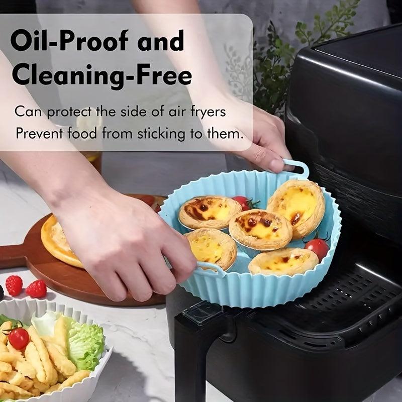 3pcs Silicone Air Fryer Liners 17 Round Silicone Basket Bo