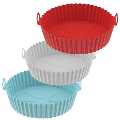 3pcs Silicone Air Fryer Liners 17 Round Silicone Basket Bo