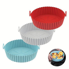 3pcs Silicone Air Fryer Liners 17 Round Silicone Basket Bo