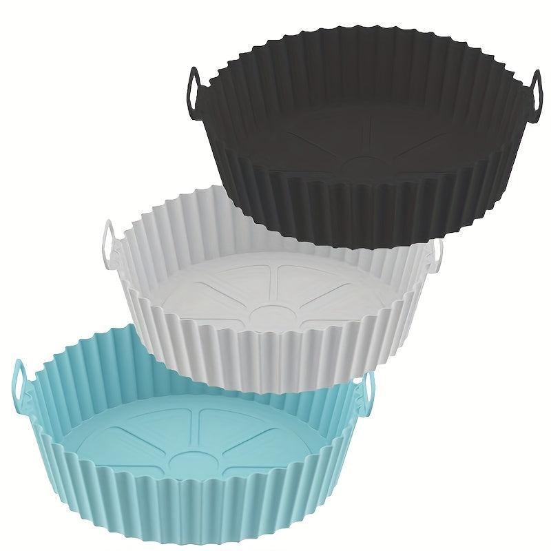 3pcs Silicone Air Fryer Liners 17 Round Silicone Basket Bo
