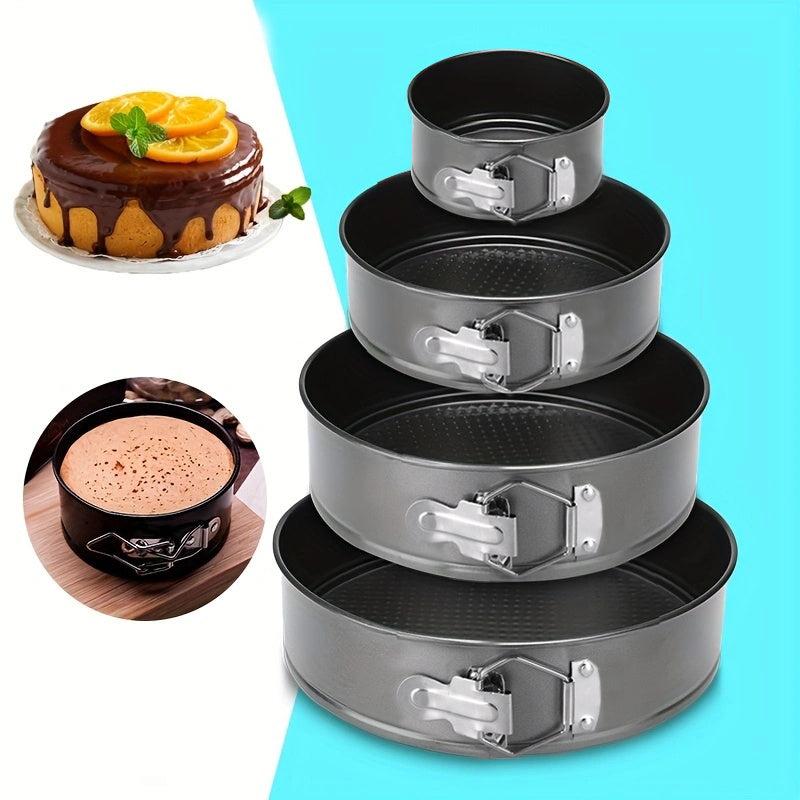 4pcs Springform Cake Pans Loose Bottom Baking Cake Molds