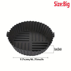 5pcs Silicone Air Fryer Liners, BPA Free Reusable Baking Tray