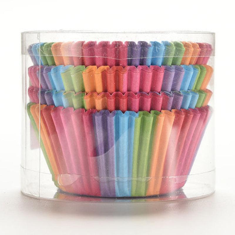 100pcs Colorful Cake Trays for Cupcakes & Cakes