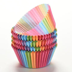 100pcs Colorful Cake Trays for Cupcakes & Cakes
