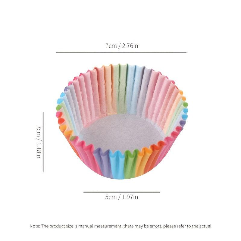 100pcs Colorful Cake Trays for Cupcakes & Cakes