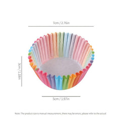 100pcs Colorful Cake Trays for Cupcakes & Cakes
