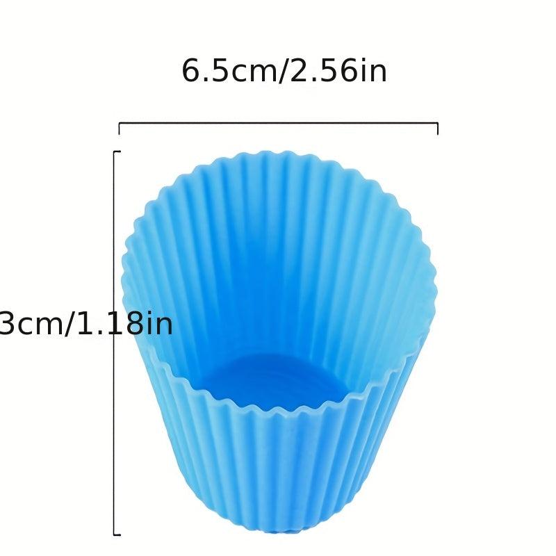 12pcs Reusable Silicone Muffin and Cupcake Cups Baking Tools
