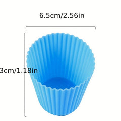 12pcs Reusable Silicone Muffin and Cupcake Cups Baking Tools