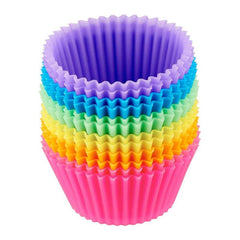 12pcs Reusable Silicone Muffin and Cupcake Cups Baking Tools