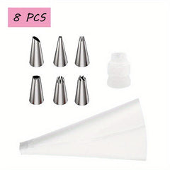 26pcs Cake Decorating Tool Kit with Reusable Pipping Bag & Coupler