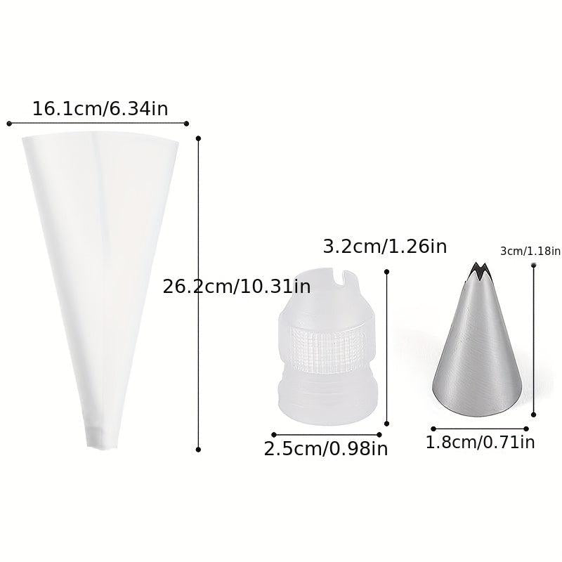 26pcs Cake Decorating Tool Kit with Reusable Pipping Bag & Coupler
