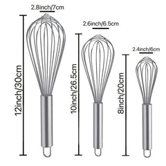 Stainless Steel Whisk Cooking Mixer Whisk 8in 10in 12in