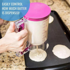Handheld Batter Dispenser Cupcake Funnel Measuring Cup Baking Tool
