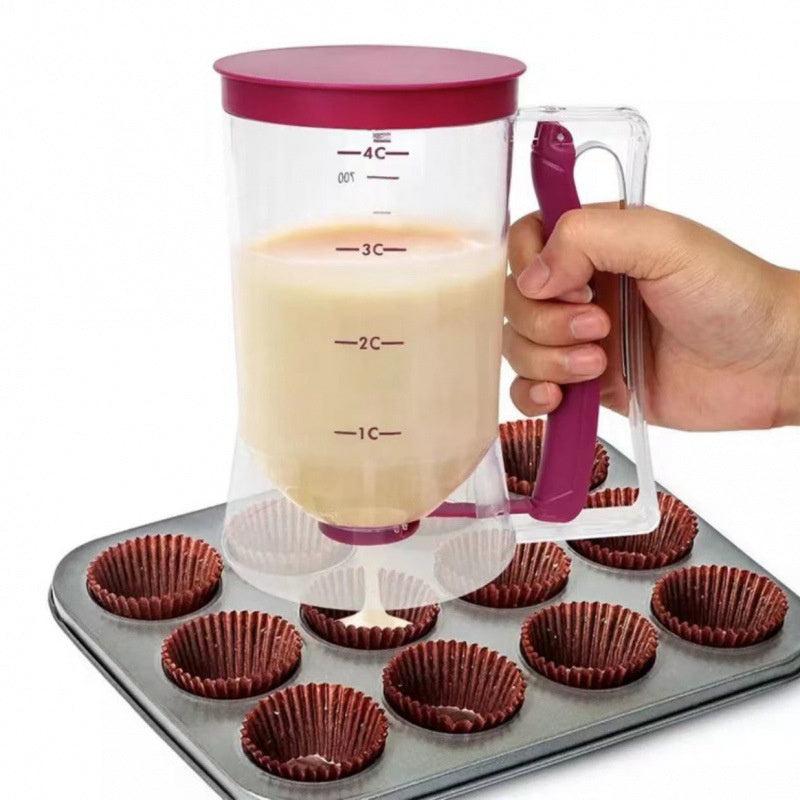 Handheld Batter Dispenser Cupcake Funnel Measuring Cup Baking Tool