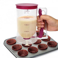 Handheld Batter Dispenser Cupcake Funnel Measuring Cup Baking Tool