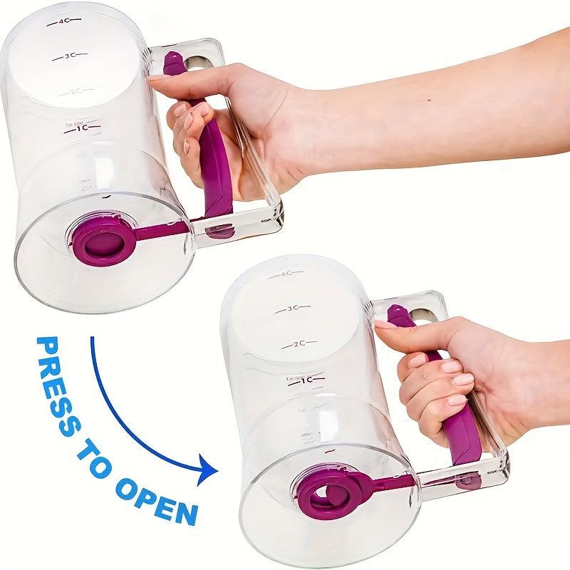 Handheld Batter Dispenser Cupcake Funnel Measuring Cup Baking Tool