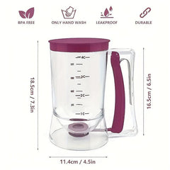 Handheld Batter Dispenser Cupcake Funnel Measuring Cup Baking Tool