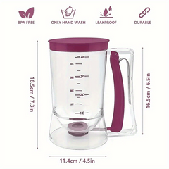 Handheld Batter Dispenser Cupcake Funnel Measuring Cup Baking Tool