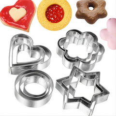 Set Of 12 Stainless Steel Cookie Mold Cookie Cutter