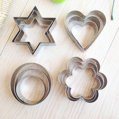 Set Of 12 Stainless Steel Cookie Mold Cookie Cutter