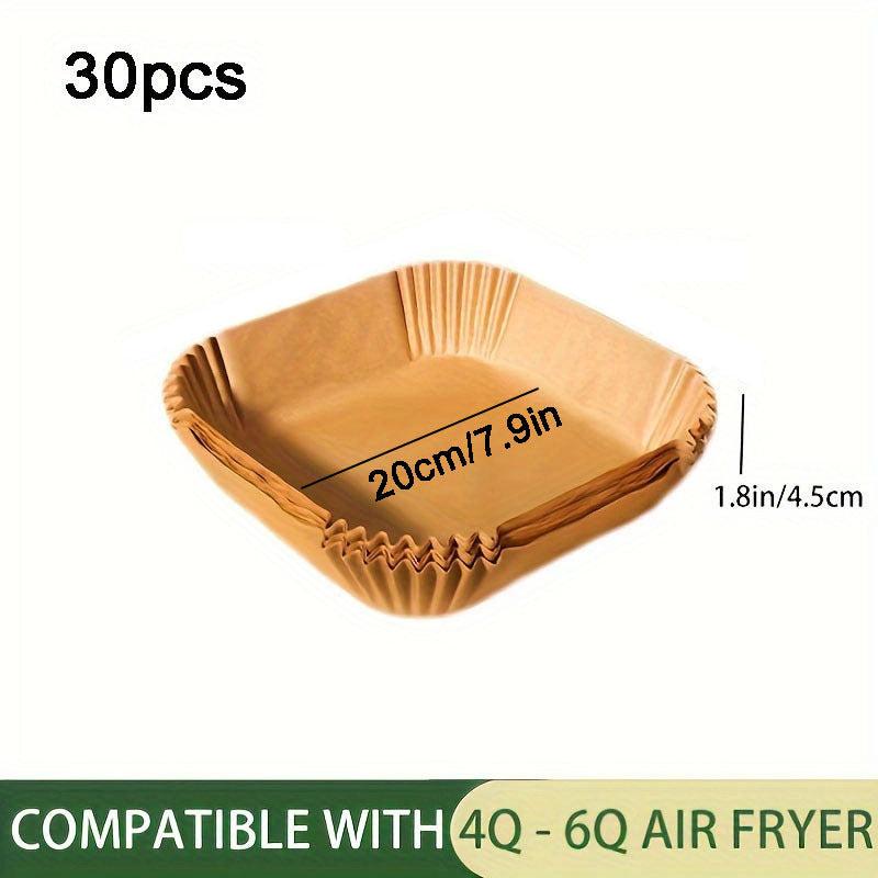 Disposable Air Fryer Liners 100pcs 16x20cm Paper Basket Bowls Baking Trays