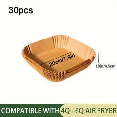 Disposable Air Fryer Liners 100pcs 16x20cm Paper Basket Bowls Baking Trays