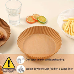 Disposable Air Fryer Liners 100pcs 16x20cm Paper Basket Bowls Baking Trays
