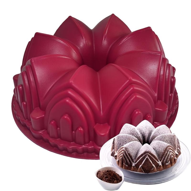 Large Castle Crown Cake Mold Kitchen Baking Silicone DIY Desserts
