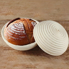 1pc Oval Cane Bread Proofing Basket Set with Bread Lame Linen Liner