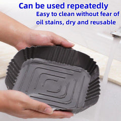 1pc Silicone Air Fryer Liner Square Basket Pot Silicone Basket