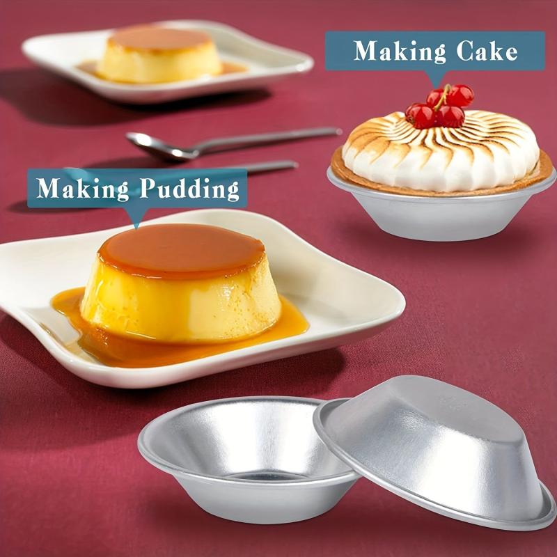 10pcs Reusable Egg Tart Molds Aluminum Cups Mini Tart Moulds Baking Tools