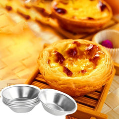 10pcs Reusable Egg Tart Molds Aluminum Cups Mini Tart Moulds Baking Tools