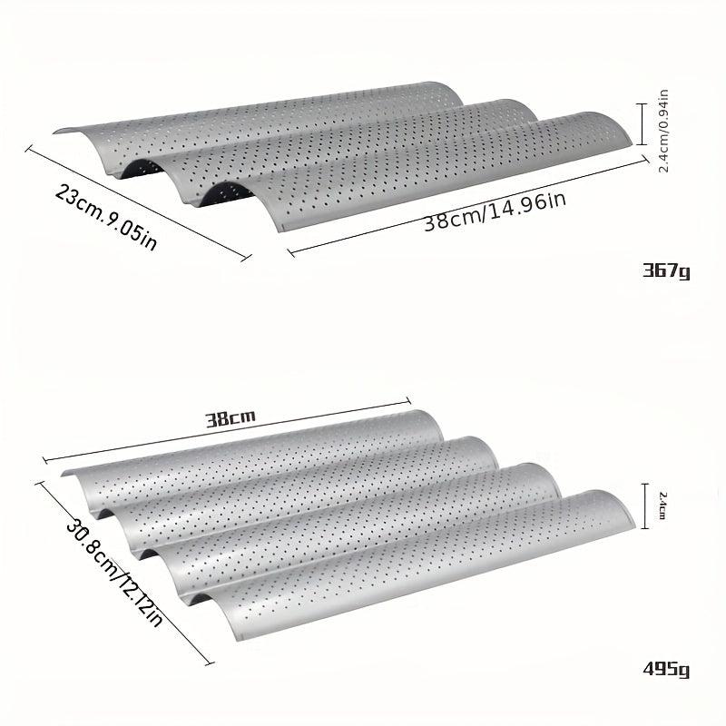 French Bread Stick Tray Wave Toast Box No Stick Mold Kitchen Supplies