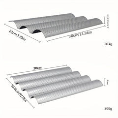 French Bread Stick Tray Wave Toast Box No Stick Mold Kitchen Supplies