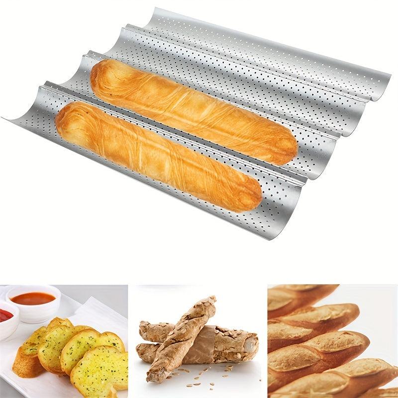 French Bread Stick Tray Wave Toast Box No Stick Mold Kitchen Supplies