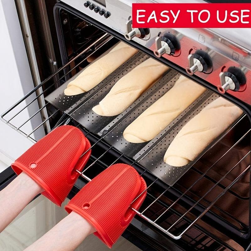 French Bread Stick Tray Wave Toast Box No Stick Mold Kitchen Supplies