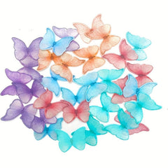48 Edible Wafer Paper Butterflies Set Purple Cake Decorations Cupcake Topper