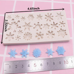 Snowflake Fondant Silicone Mold Christmas Cake Topper Decoration
