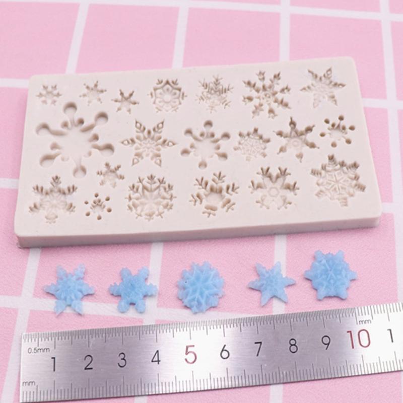 Snowflake Fondant Silicone Mold Christmas Cake Topper Decoration