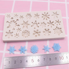 Snowflake Fondant Silicone Mold Christmas Cake Topper Decoration