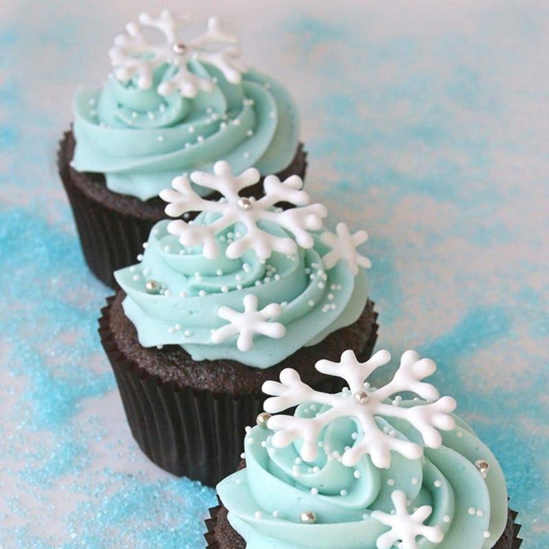 Snowflake Fondant Silicone Mold Christmas Cake Topper Decoration