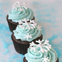 Snowflake Fondant Silicone Mold Christmas Cake Topper Decoration