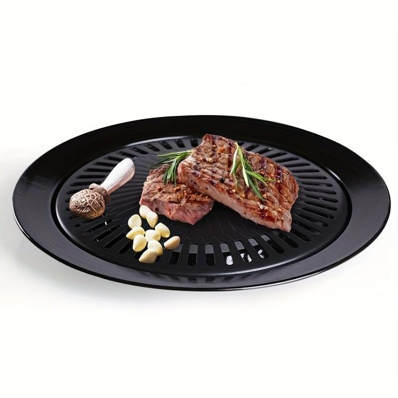 32cm Cast Iron Non Stick Grill Tray for Indoor Barbecue