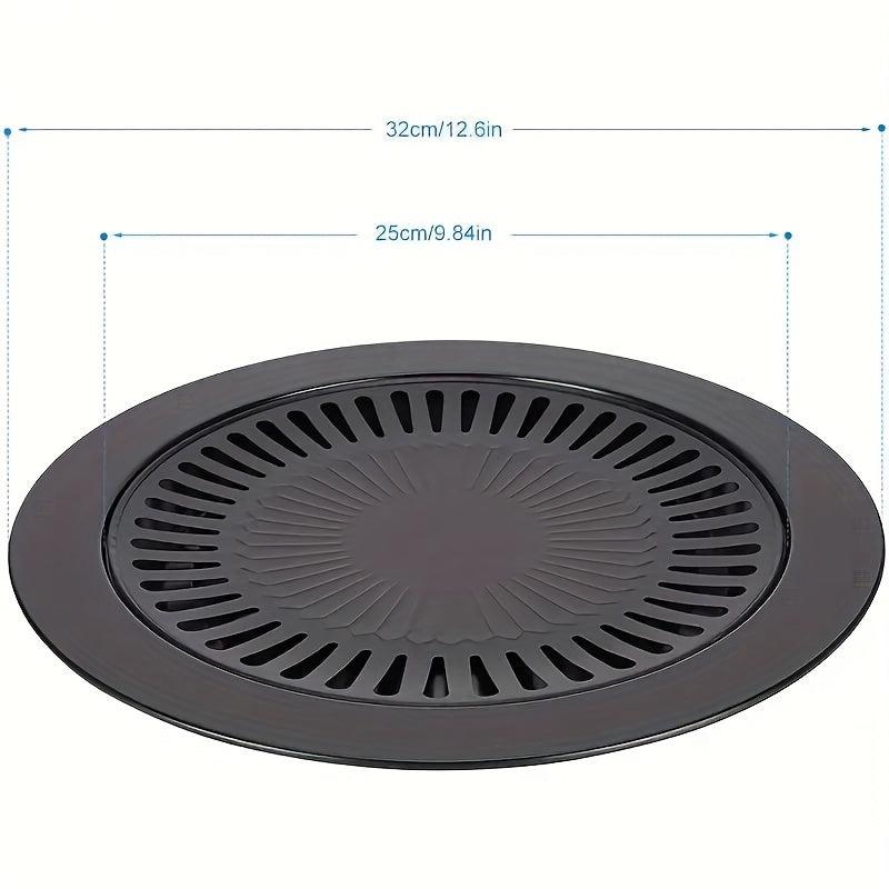 32cm Cast Iron Non Stick Grill Tray for Indoor Barbecue