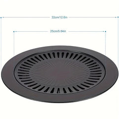 32cm Cast Iron Non Stick Grill Tray for Indoor Barbecue