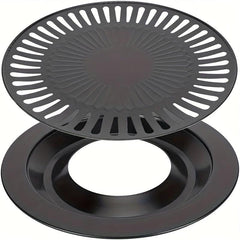 32cm Cast Iron Non Stick Grill Tray for Indoor Barbecue