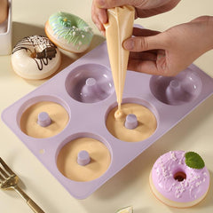 Silicone Donut Pan Non Stick Easy Clean BPA Perfect for Cake Biscuit Bagels Muff