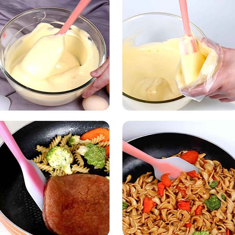 Large Silicone Spatula All-in-One Translucent Avocado Cake Cream